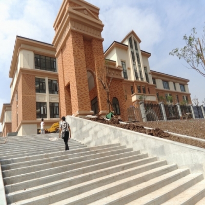 重慶市兩江小學外墻軟瓷，外墻干掛石材